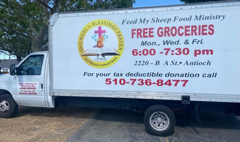 One of the distribution trucks